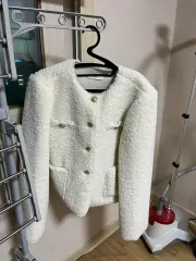ノーカラー ムートン ファー ジャケット