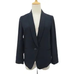 B&Y ユナイテッドアローズ BEAUTY&YOUTH ビューティー&ユース テーラードジャケット 上着 ミドル丈 薄手 紺 無地 シングルボタン /SY19 ■ECC002