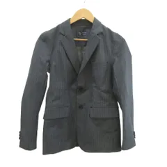 ダファー Duffer ジャケット 上着 ブレザー S グレー ストライプ柄  長袖 /RN ■ECB002