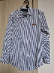 ポロ ラルフローレン 正規品 ブルー ビックポニー ストライプ シャツ メンズ サイズ100