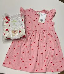 新品未使用】Tommy Hilfiger 74 ピンク ワンピース 2枚セット - メルカリ