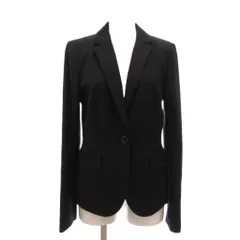 バーバリーブルーレーベル BURBERRY BLUE LABEL テーラードジャケット シングル 総裏地 ノーベント 無地 38 黒 ブラック E1F04-136-09 /ML ■ECD001
