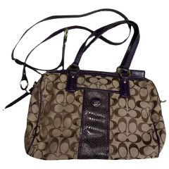 COACH】上品パープル×シグネチャー 軽量トート 通勤OK 即購入OK - メルカリ