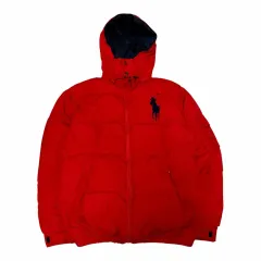 ポロラルフローレン USA ブラック ビックポニー レッド ダウン