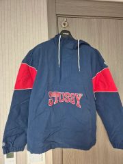 STUSSY ナイロンジャケット ネイビー Mサイズ - メルカリ