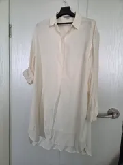 オールセインツ クリーム ロング シャツ ワンピースのサムネイル