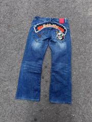 LOLITAJEANS ロリータジーンズ 奈良美智 バック刺繍 ダメージ加工M