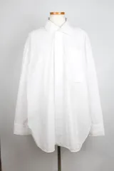 WOOYOUNGMI ウーヨンミ バックロゴ オーバ シャツ 白 XL (105)のサムネイル