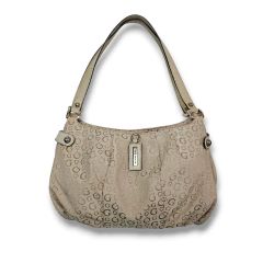 COACH コーチ パンチングレザー ショルダーバッグ ベージュ系 - メルカリ