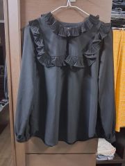 新品未使用】Felitie フリルブラウス / グレー - メルカリ