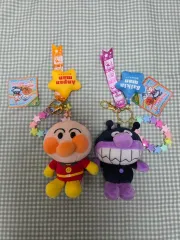 まとめ)アンパンマン・バイキンマン キーホルダー セット 新品