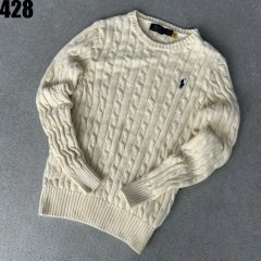 極美品✨24SS ポロラルフローレン ケーブルニット ポロシャツ 刺繍