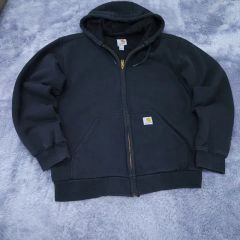 Carhartt ダック地 ジップパーカー ブラック Mサイズ - メルカリ