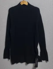 90) ミラノストーリー ブラック モックネック ハイネックニット
