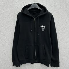 ステューシー WORLD ZIP パーカー Lサイズ ブラック - メルカリ