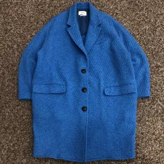 38 Isabel Marant ブルー ウール オーバーサイズ コートのサムネイル