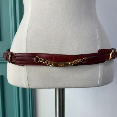 312 GUCCI グッチ チェーンベルト ベルト ヴィンテージ ヴィンテージ】GUCCI チェーンベルト 75 シルバー Gロゴ グッチ レア