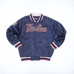 USA製 STARTER NHLブラックホークス スタジャン サテンジャケットL