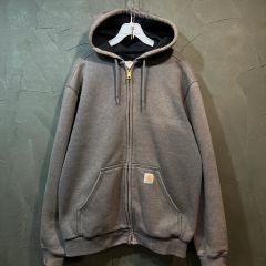 メキシコ製Carhartt ジップパーカー フェードグレー 裏地メッシュ