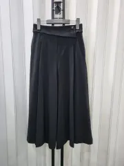 ブラック ワイド キュロット パンツ 55