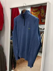 LACOSTE ラコステ ハーフネック 쿼터 ジップアップ ウール ニット