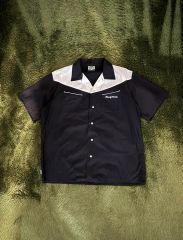 フラットヘッド 初期 名作 ボーリングシャツ 40 ブラック×ミント