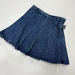 GUESS ゲス デニムジャンパースカート サイズ 28 スリット ロゴ - メルカリ