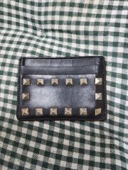 極美品 ヴァレンティノ 3つ折り財布 コンパクトウォレット ブルー系 箱