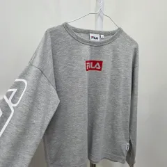 FILA フィラ 140 女の子 セミ クロップド スウェット Tシャツ