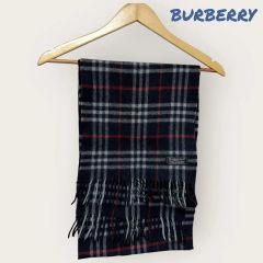 BURBERRY バーバリー ノバチェック ストール マフラー ネイビー - メルカリ