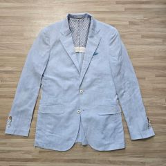 DRESSTERIOR メンズ テーラードジャケット サックスブルー 綿麻 - メルカリ