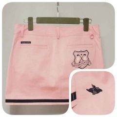 美品 パーリーゲイツ ウエストロゴ刺繍 ストレッチスカート ネイビー 1