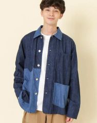 BEAMS PLUS Chore Jacket Indigo Patchwork - メルカリ
