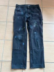 T*読様 USA製 希少 Carhartt ダブルニー B01 BLK 墨黒 フ - メルカリ