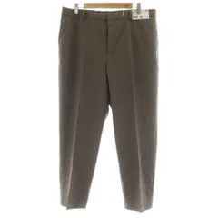 ユニクロ UNIQLO タグ付き パンツ 3XL 茶 ブラウン 細かいチェック柄 テーパード 長ズボン /RP ■GY58