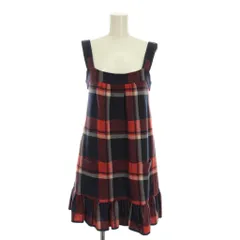 シンシアローリー CYNTHIA ROWLEY ワンピース ミニ 2 紺 ネイビー 赤 レッド チェック ノースリーブ CCKJV-05170 /YM ■GY61のサムネイル