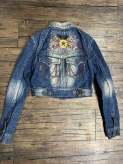 美品 kenzo デニム ダブルジップ ブルゾン ヴィンテージ 90s ロゴ入り 美品 kenzo デニム ダブルジップ ブルゾン ヴィンテージ 90s ロゴ入り