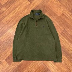 ラルフローレン ハーフジップ カーキ ビッグサイズ スウェット ロゴ