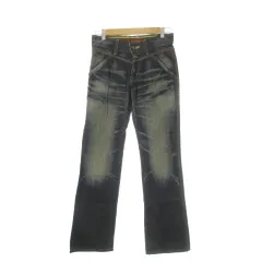エドウィン EDWIN Blue Trip デニム ジーンズ 28 青 ブルー インディゴ ウォッシュ加工 ウエスト切り替えデザイン /CK42 ■GY58のサムネイル