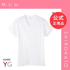 【メール便】【SHIROHATO公式】【正規品・新品】グンゼ GUNZE ワイジー YG ダブルホット Vネック 半袖 Tシャツ メンズ インナー あったか 保温(M、L、LL)