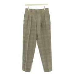 メンズメルローズ MEN'S MELROSE パンツ M 茶 ブラウン ベージュ チェック柄 プリーツ 長ズボン /LP ■GY58のサムネイル