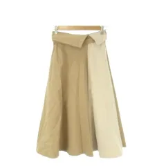 ジルバイジルスチュアート JILL by JILLSTUART トレンチスカート フレア ロング 配色 バイカラー ベルト付き S ベージュ /CK45 ■ECD001のサムネイル