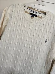 ポロ ラルフローレン 正規品 メンズ クリーム ケーブル ニット