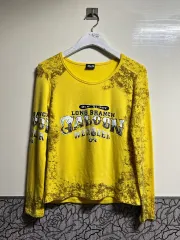 Y2k D&G イェロー プリンティング 長袖 Tシャツのサムネイル