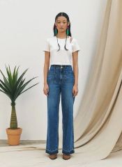 新品タグ付き＊【KURO iro】ウォッシュドデニムパンツ - メルカリ