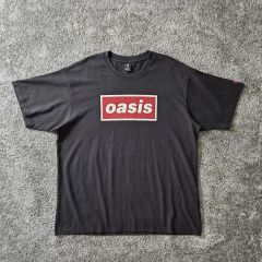 当時物 00s OASIS Tシャツ ビッグロゴ ブラック L - メルカリ