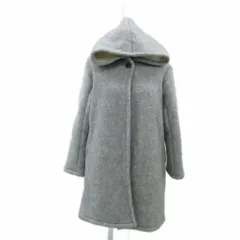 ショコラフィネローブ chocol raffine robe コート 上着 ロング丈 F グレー フード付き 無地 裏ボア /SY66 ■GY58のサムネイル