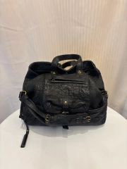 08SS ISSEY MIYAKE leather nylon bag BK - メルカリ