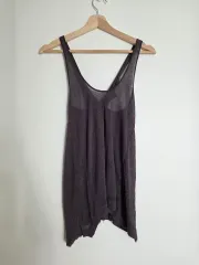 Club Monaco モカブラウン 紐 ノースリーブ Tシャツのサムネイル
