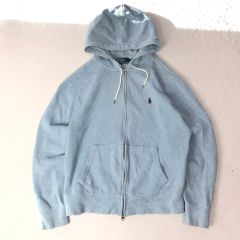 90s】Ralph Lauren ジップパーカー フード裏 サーマル グレー - メルカリ